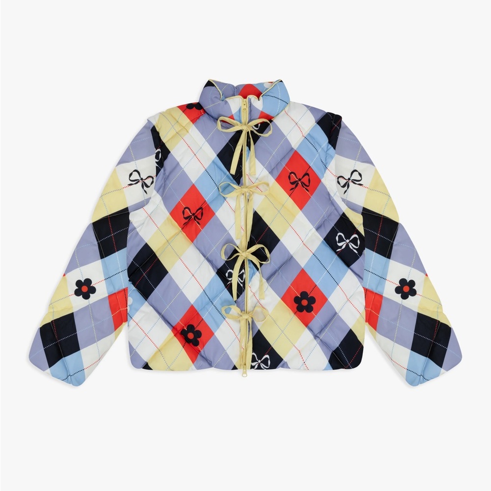 NWT Lisa Says Gah Lady Puffer in Argyle